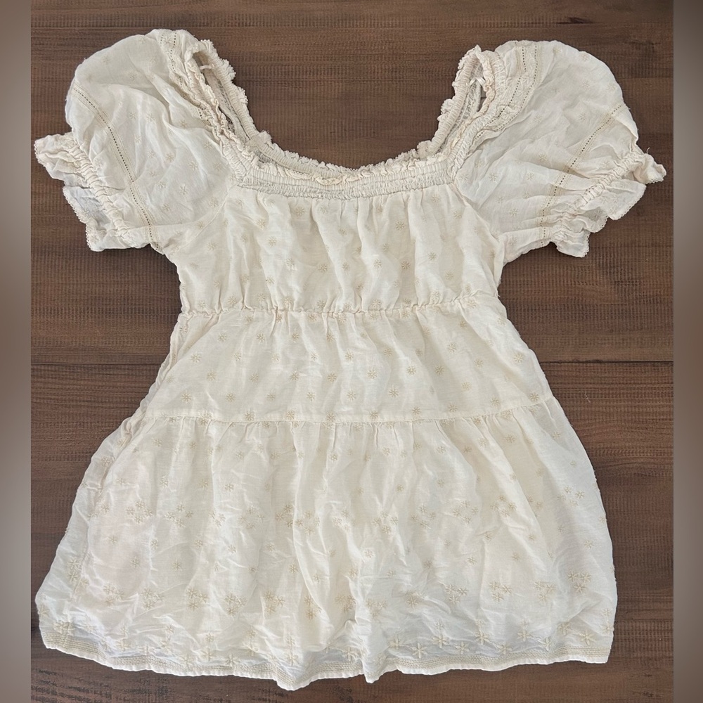 Cottagecore Cream Puff Sleeve petite size dress